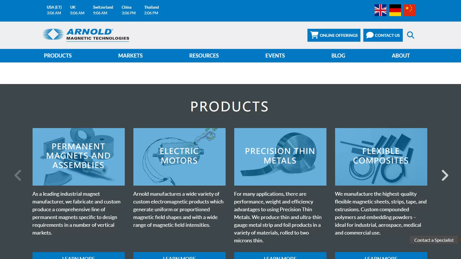 1. Arnold Magnetic Technologies